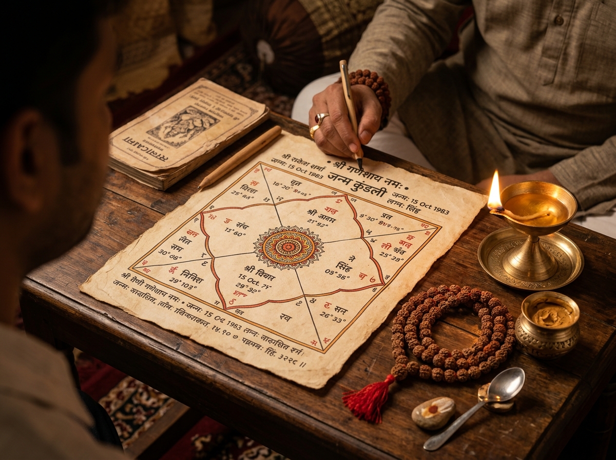 Vedic Janam Kundli Horoscope Reading Table